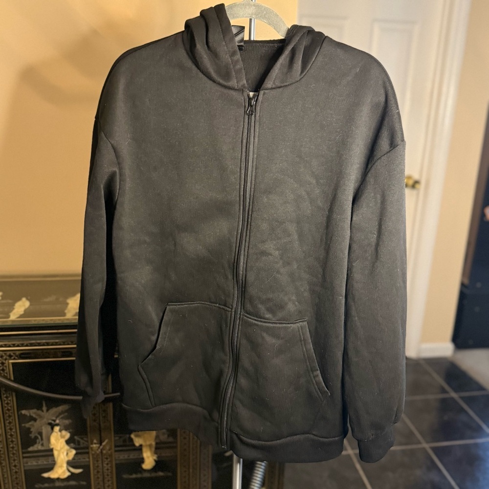 Black Zip-Up Hoodie